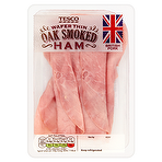 Tesco Wafer Thin Oak Smoked Ham 120g