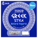 Tesco Greek Style Yogurt 4 x 100g