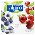 Alpro Yogurt Alternative Blueberry & Cherry 4 X 125g - Cherry