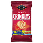 product image - Jacobs Crinklys Variety Baked Snacks 15 Pack 375g Crinklys Chilli Beef Flavour