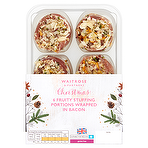 Waitrose & Partners Christmas 6 Fruity Stuffing Portions Wrapped in Bacon 360g