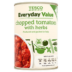 Tesco Everyday Value Chopped Tomatoes with Herbs 400g