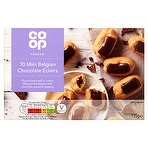 Co Op Frozen 10 Mini Belgian Chocolate Éclairs 115g