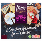 product image - Sainsbury's Taste the Difference Biscuits for Cheese Selection 260g Beetroot and Nigella Seed Crackers