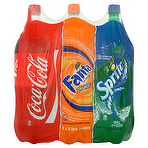 3 x 2 Litre Variety Pack Coca-Cola, Fanta Orange & Sprite Sprite