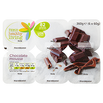 product image - Tesco Healthy Living Chocolate Mousse 6 x 60g