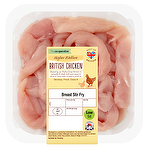 product image - The Co-operative Higher Welfare British Chicken Breast Stir Fry 0.490kg