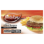product image - Birds Eye Original 4 Beef Burgers with Onions 227g