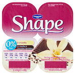 Danone Shape 0% Fat Vanilla & Vanilla and Chocolate Sprinkles 4 x 120g Vanilla and Chocolate Sprinkles