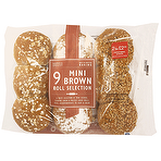 M&S 9 Mini Brown Rolls - Seeded Mini Roll