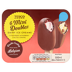 product image - Tesco 6 Mini Doubles Ice Lollies 300ml